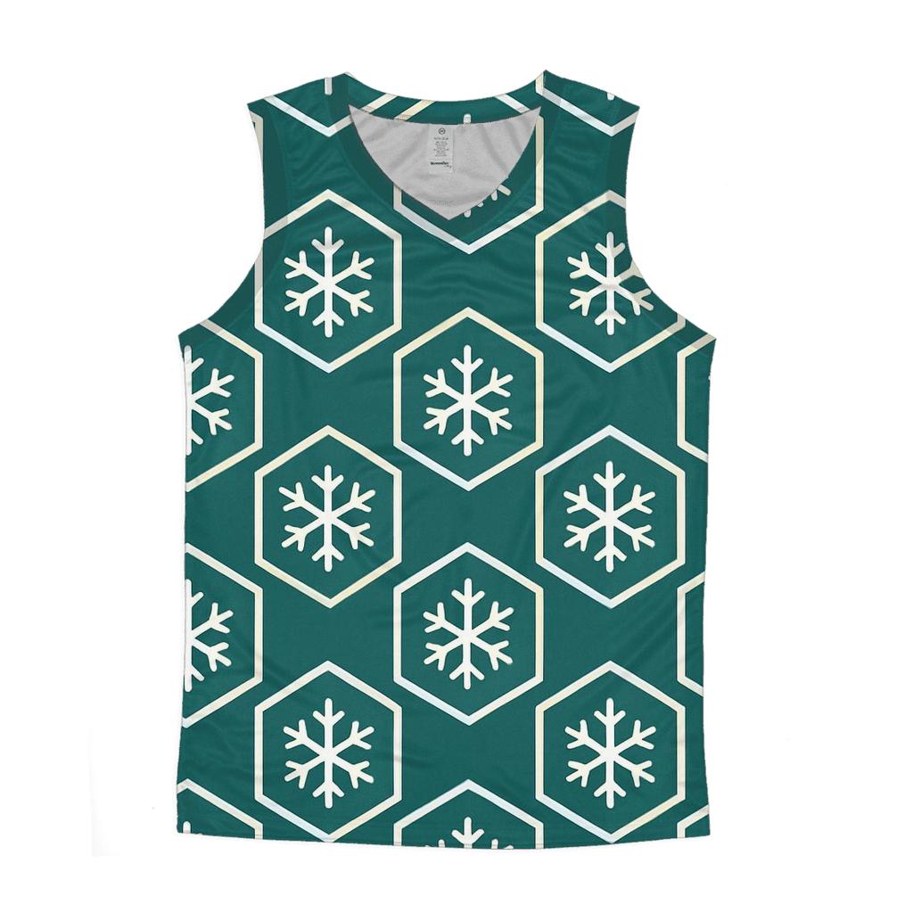 Snowflake Hexagon Grid stylish racerback tanks