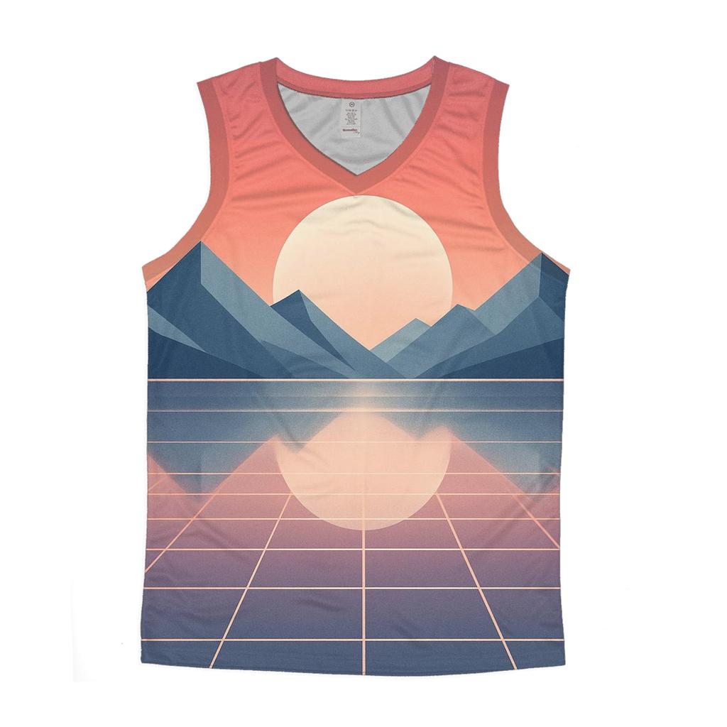 Chrome Mirage Sunset designer workout tanks