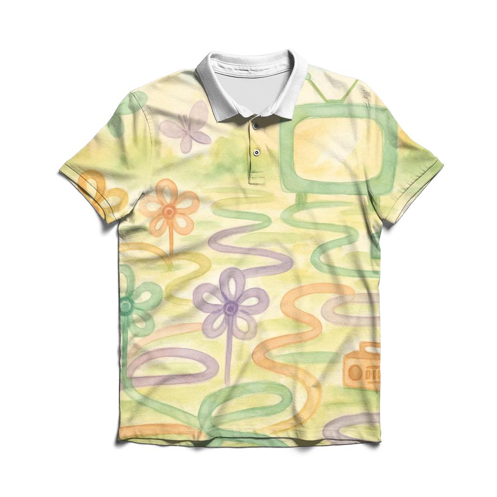 Cassette Ribbon Garden designer slim fit polos