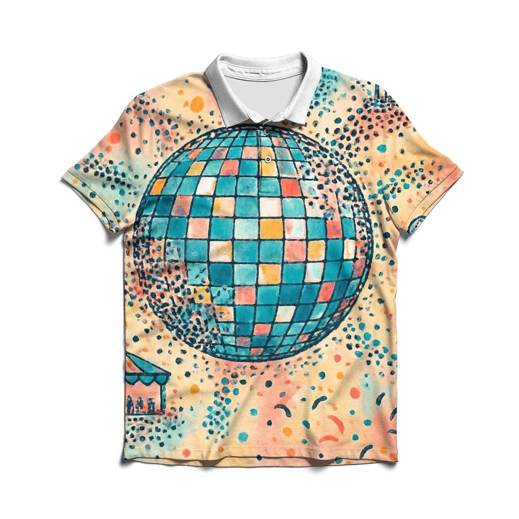 Disco Dot Carnival designer slim fit polos