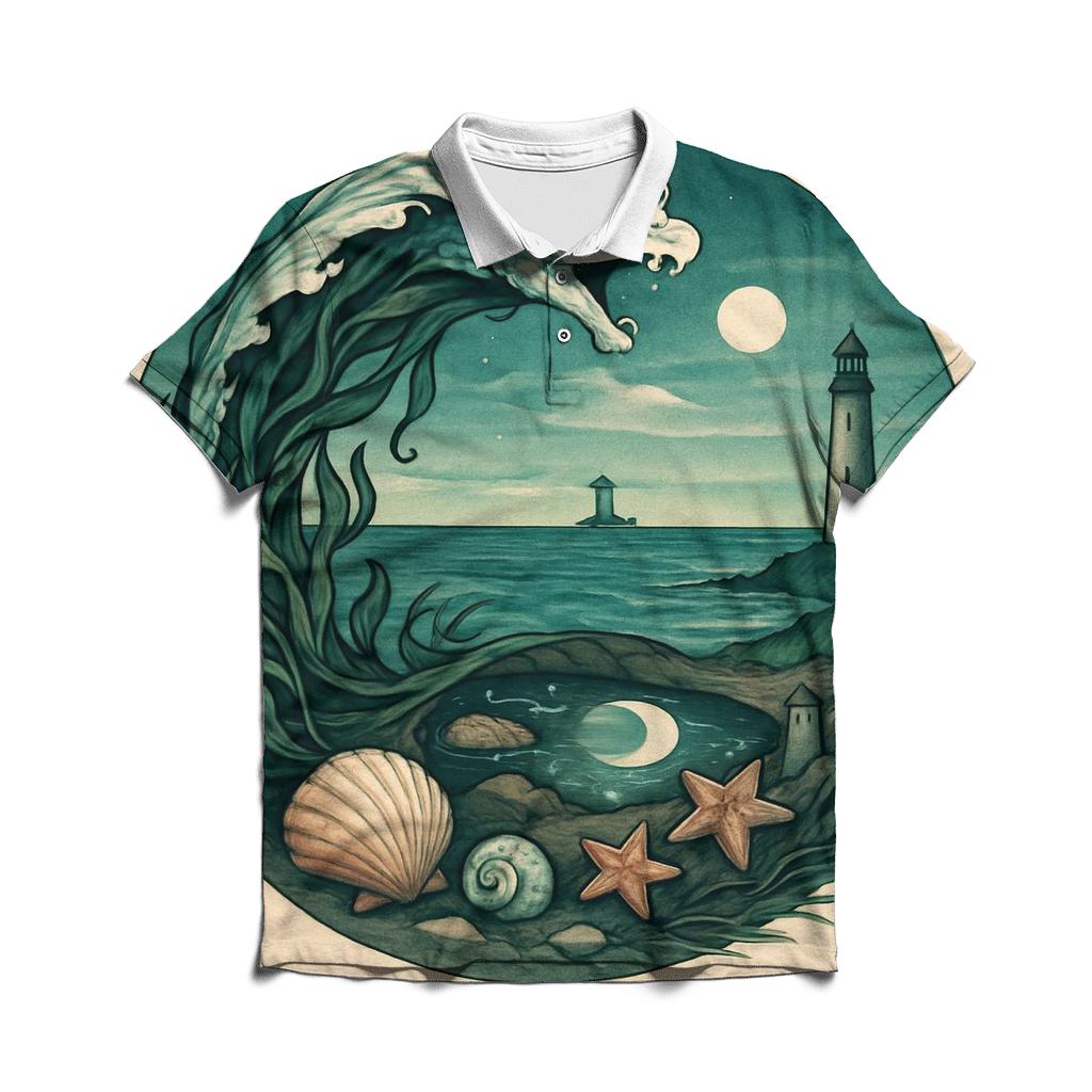 Oceanic Tide Ouroboros casual sports polo shirts