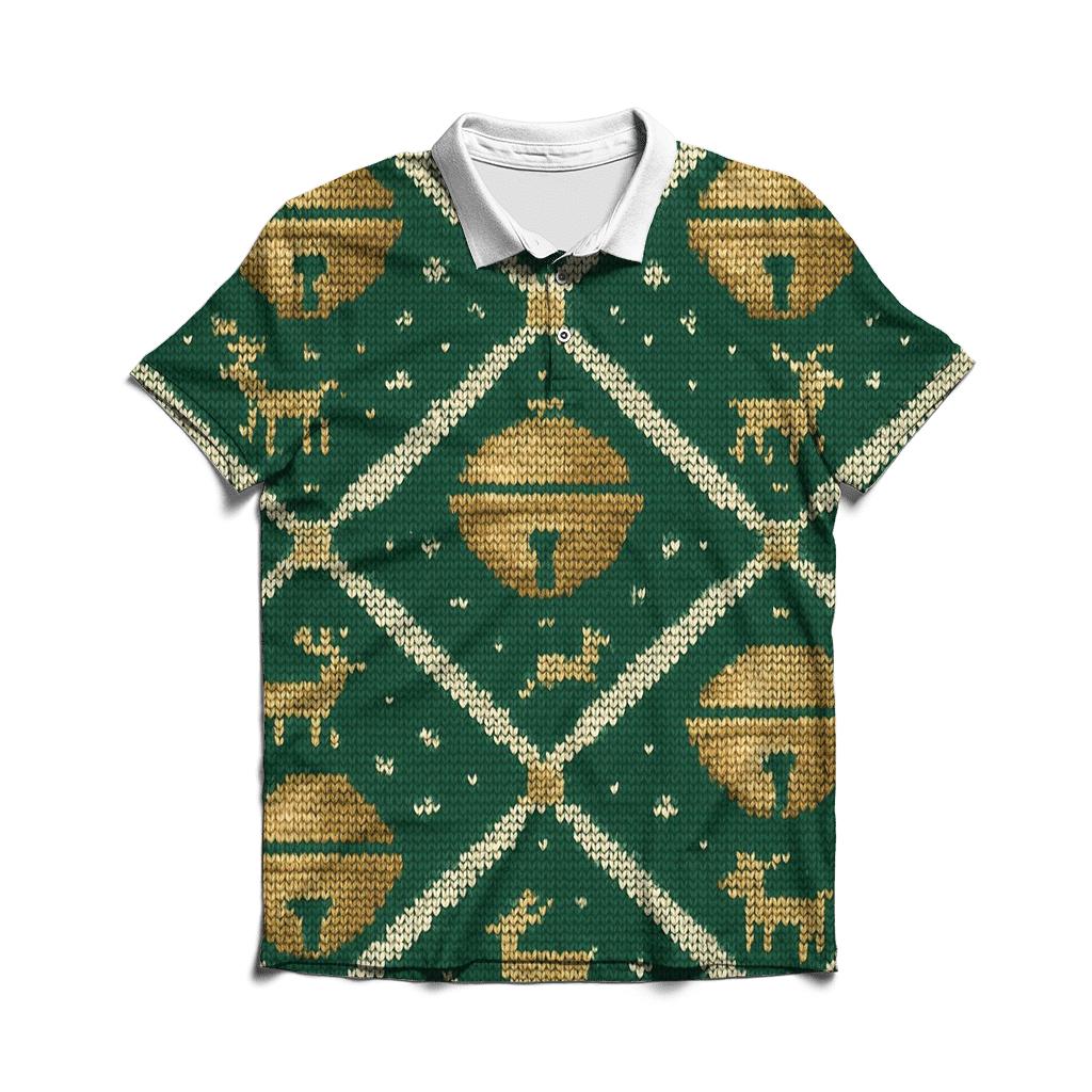 Sleigh Bell Crisscross Design stylish collar polo tees