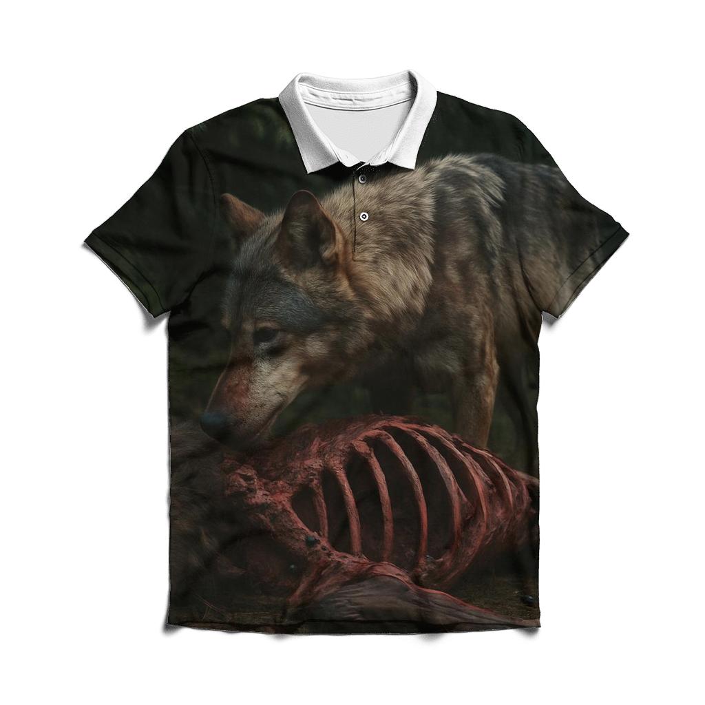 Forest Scavenger At Dusk stylish collar polo tees