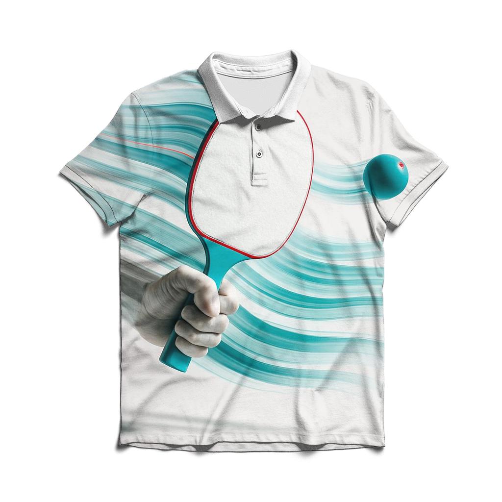 Table Tennis Motion Study custom polo shirts