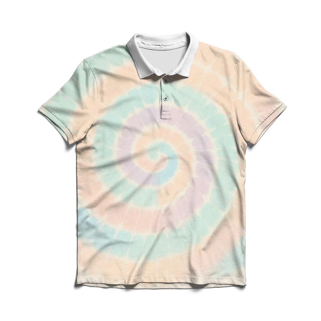 Spiral Speckle Pastel premium cotton polo shirts