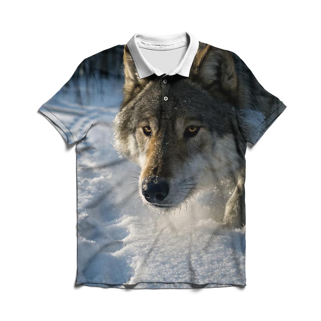 Snow Trail Tracking Study branded logo polo shirts