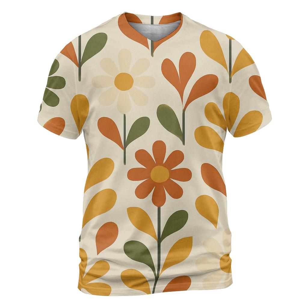 Groovy Meadow Florals statement graphic shirts