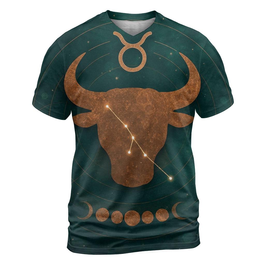 Mystic Taurus Bull Glyph Design creative print fashion shirts