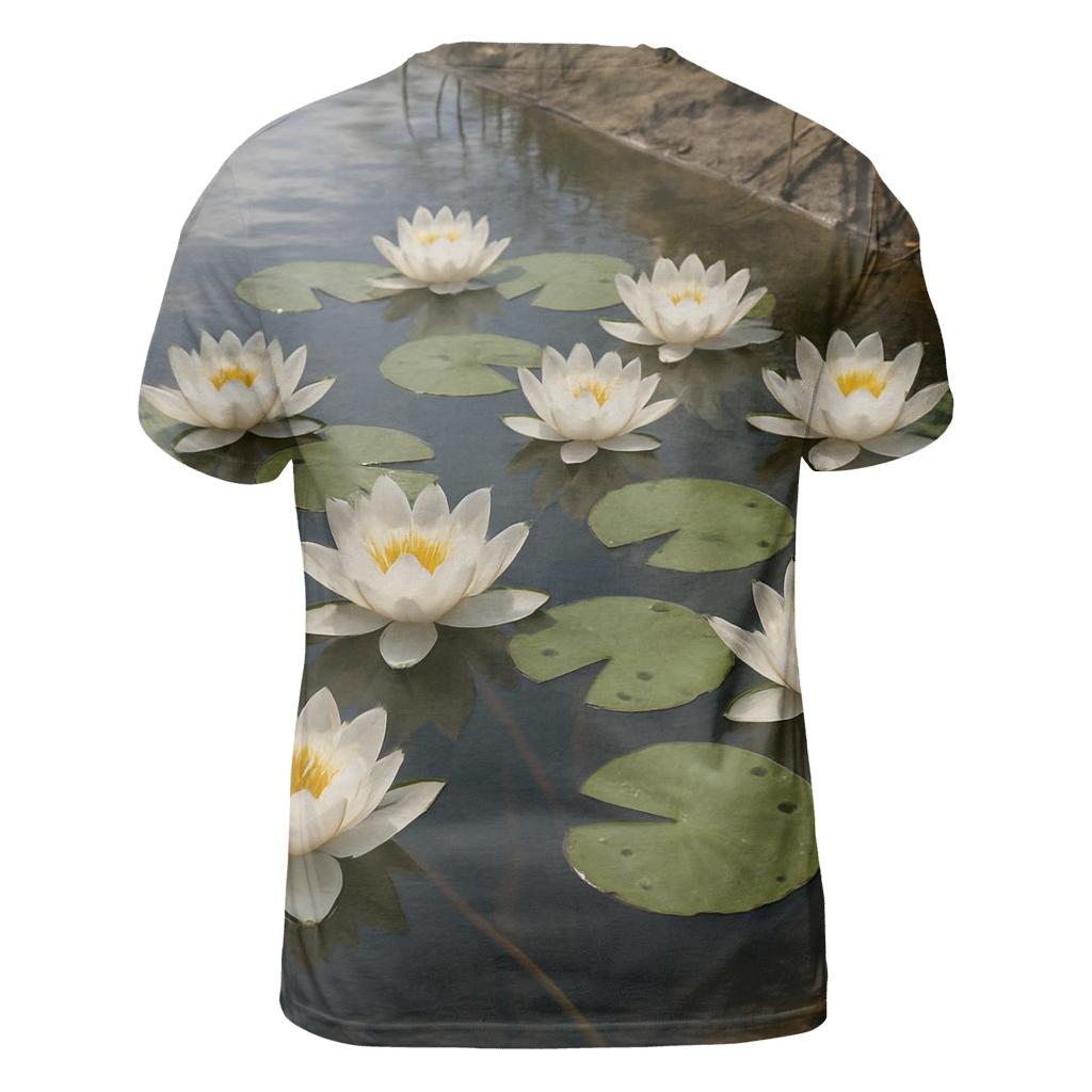 Riverbank Water Lily Survey designer pattern shirts