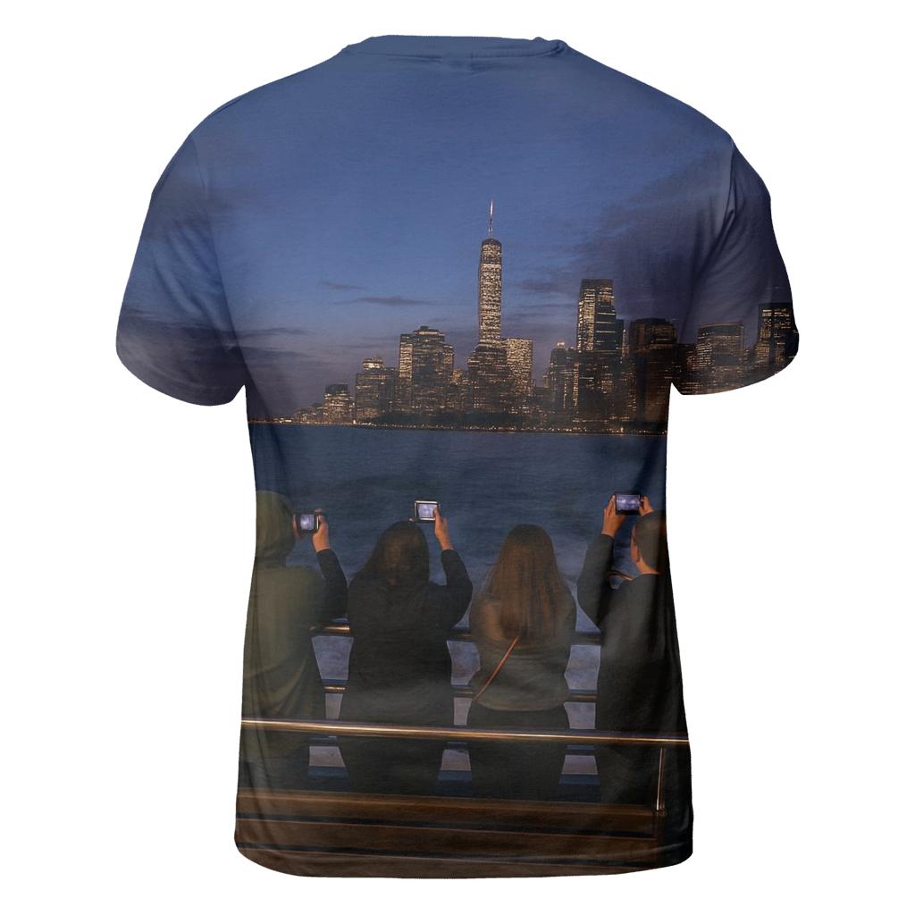 Twilight Ferry Crossing To Governors Island designer pattern shirts