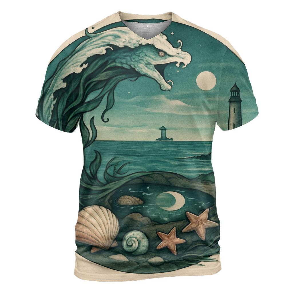 Oceanic Tide Ouroboros designer pattern shirts
