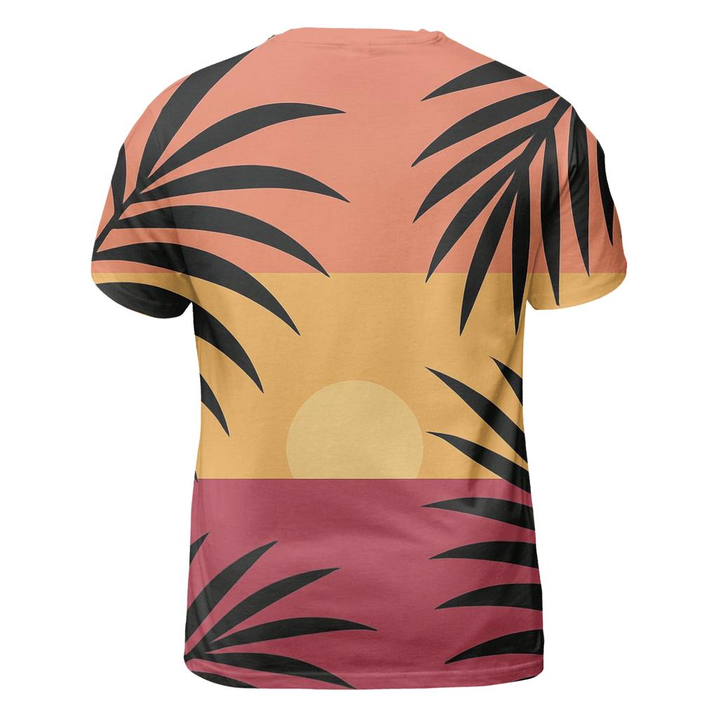 Sunset Palm Lines trendy printed shirt styles