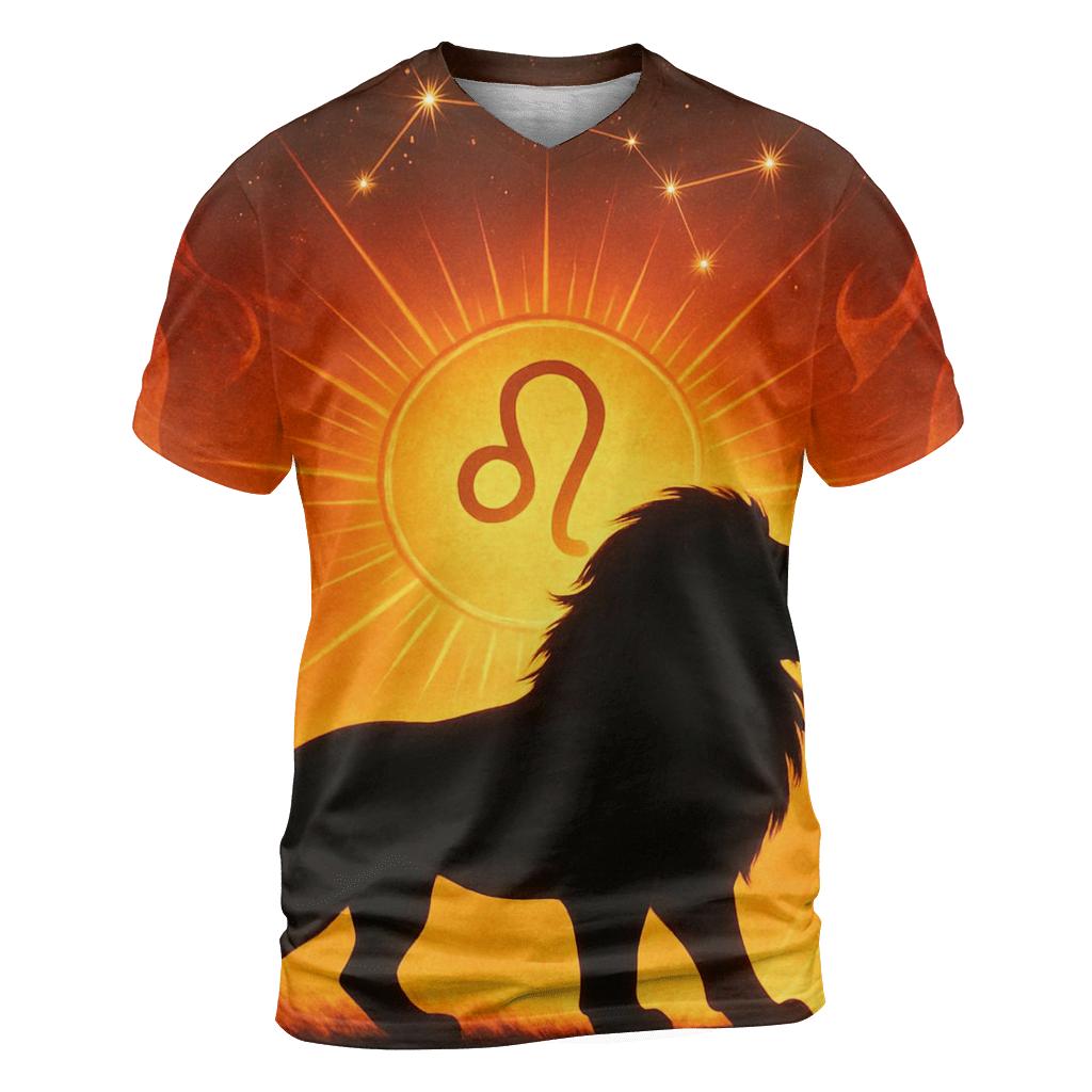 Leo Solar Flare Lion Artwork custom all-over print shirts