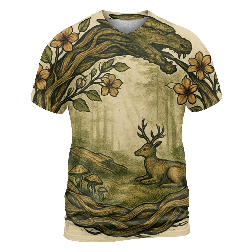 Forest Ring Of Renewal artistic all-over print tops