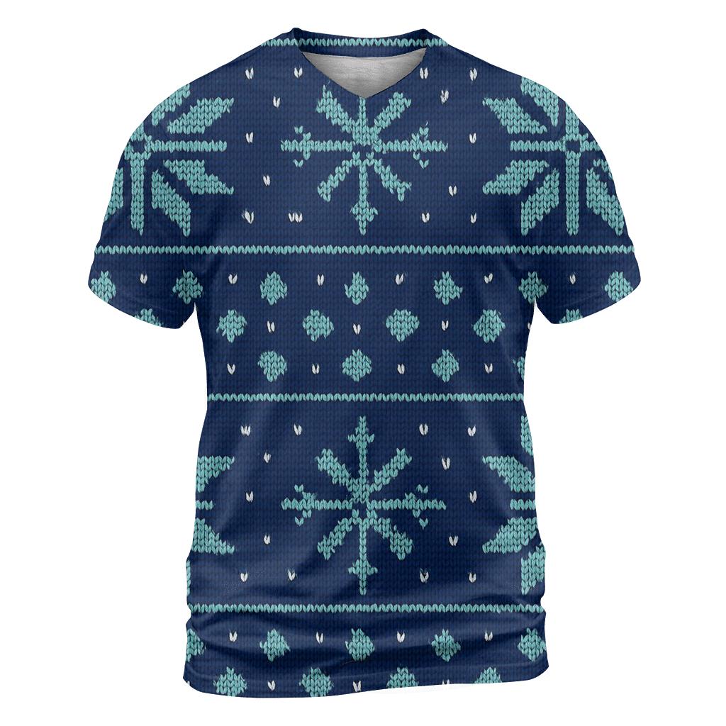 Festive Snowflake Brickwork Design designer pattern shirts