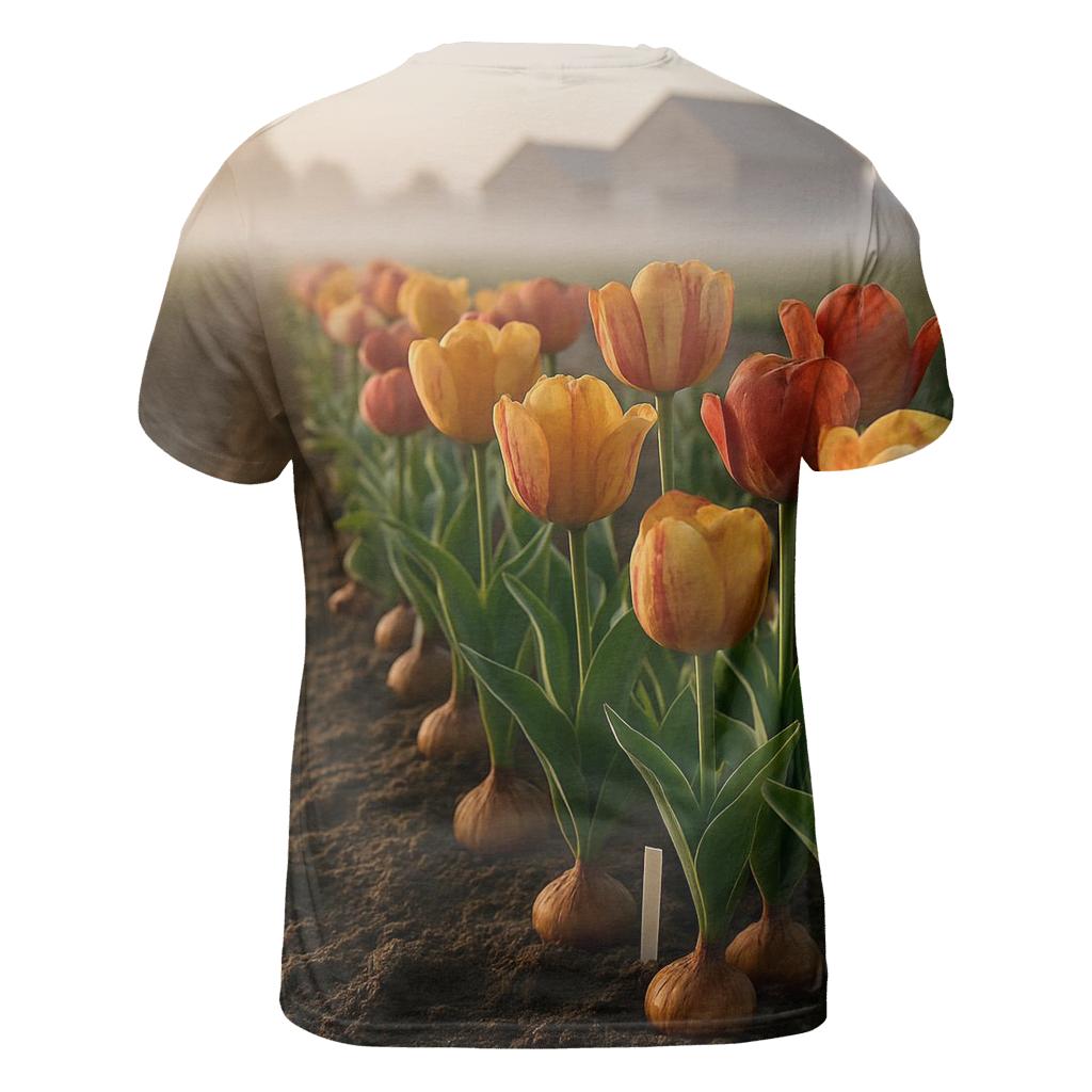 Heirloom Tulip Field Record trendy printed shirt styles