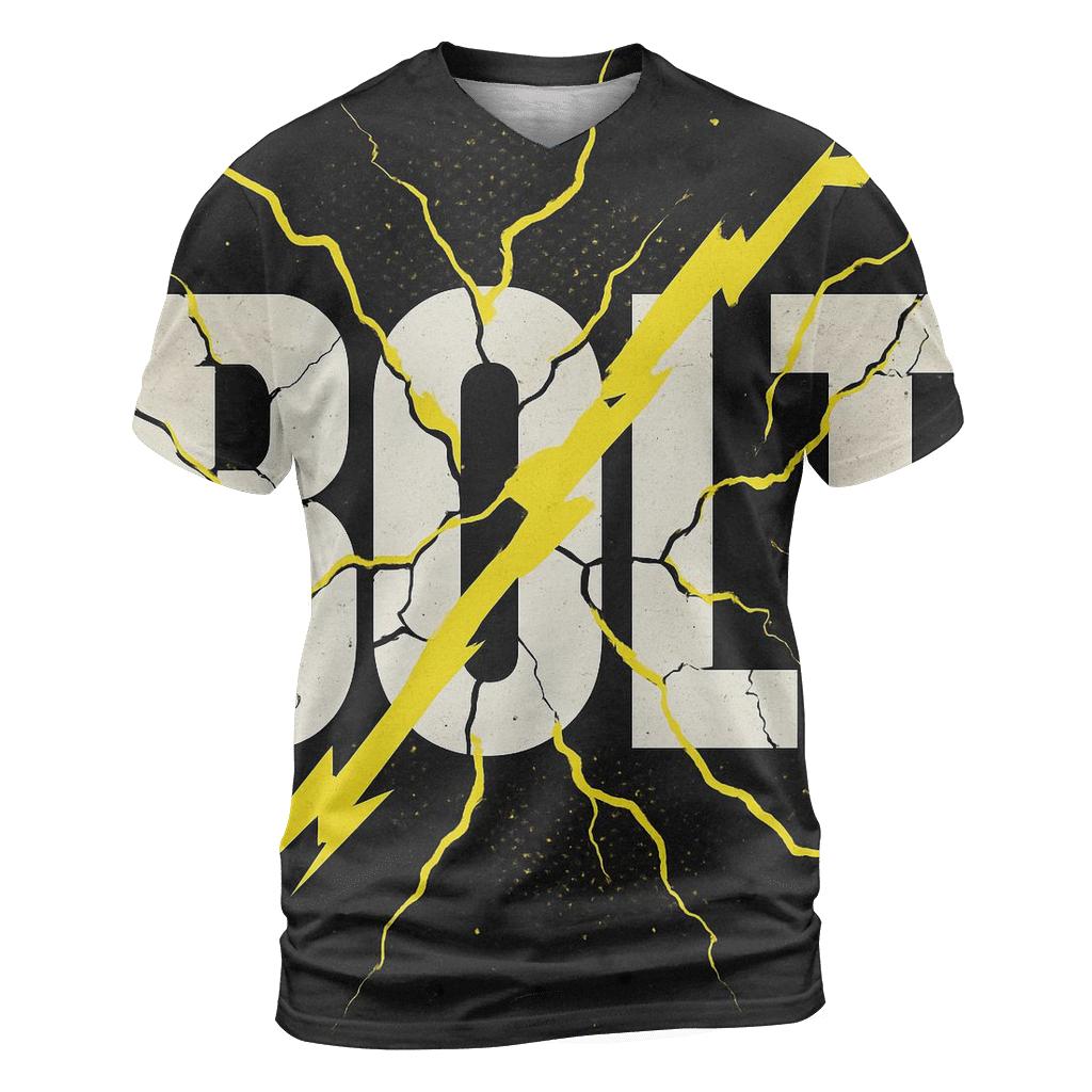 Bold Typeface Lightning personalized full print shirts