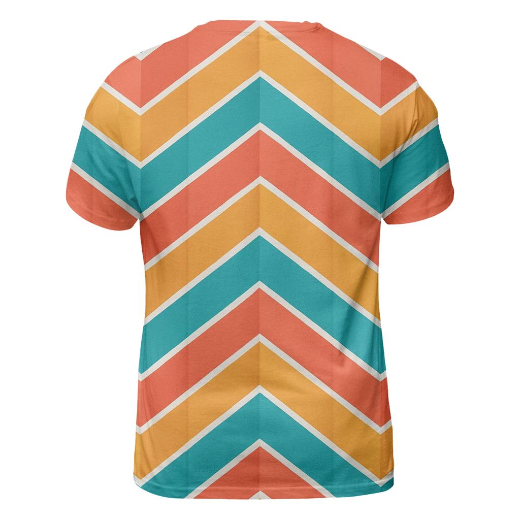 Chevron Accordion Coral trendy printed shirt styles