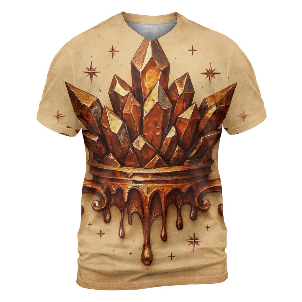 Gilded Crystal Crest designer pattern shirts