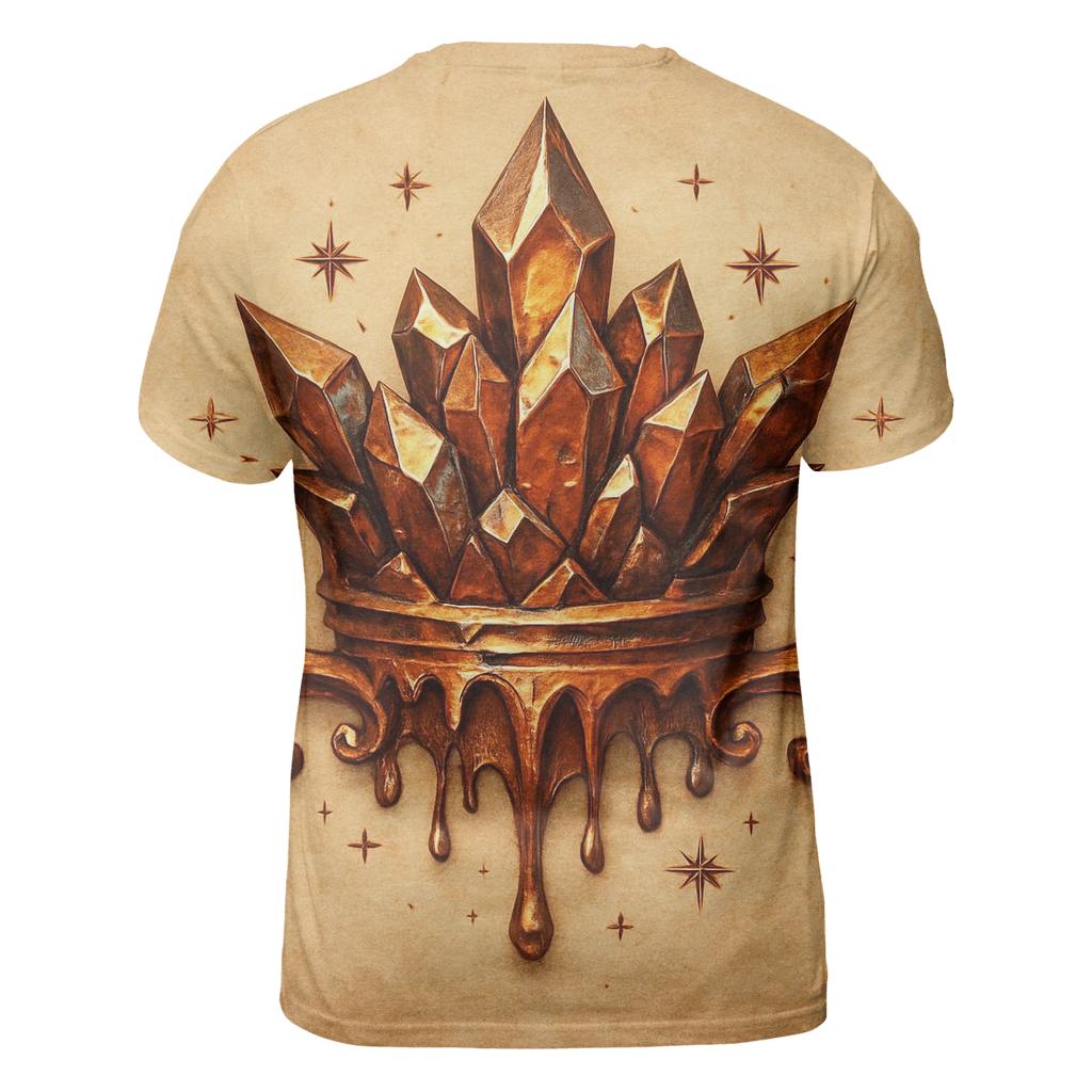 Gilded Crystal Crest designer pattern shirts