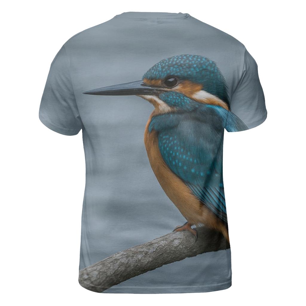 River Bend Ambush — Common Kingfisher designer pattern shirts