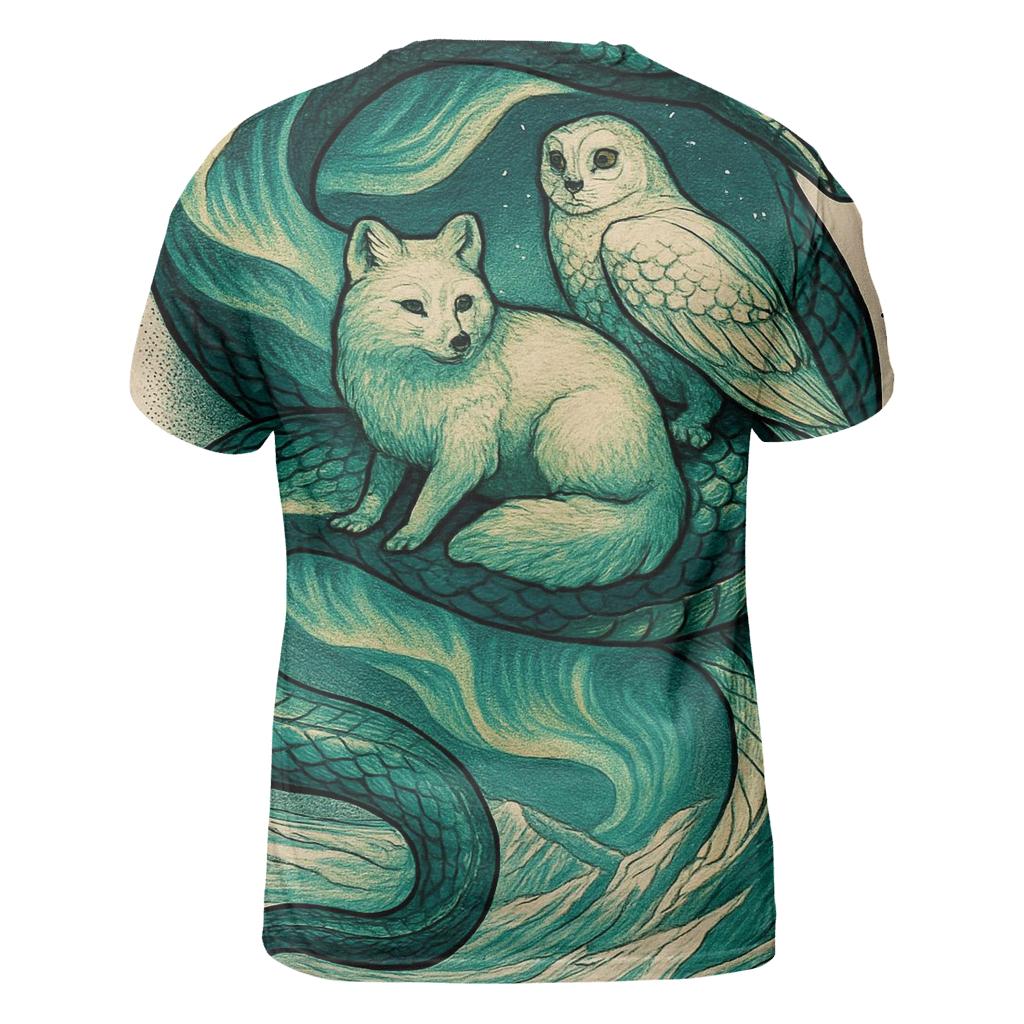 Aurora Ouroboros Tattoo Sleeve artistic all-over print tops