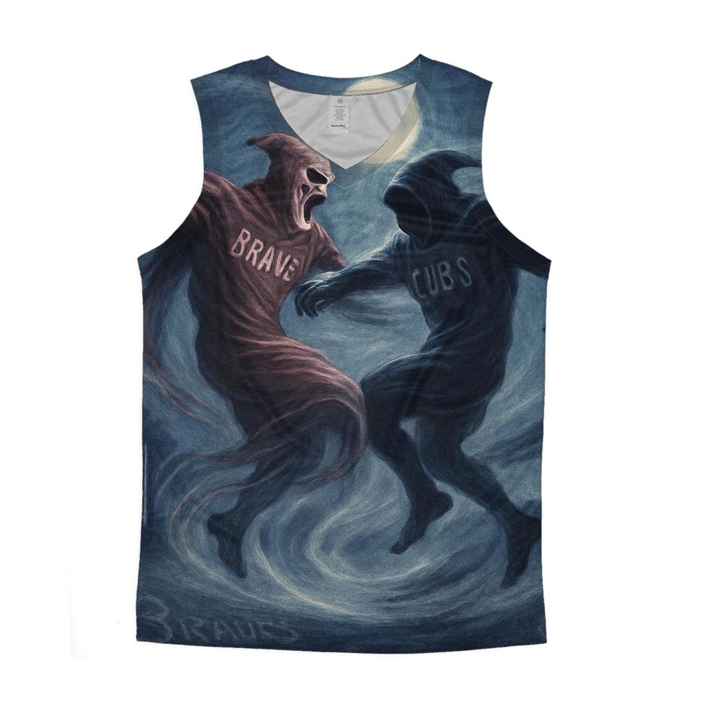 Moonlit Rivalry Ritual cotton sleeveless tops