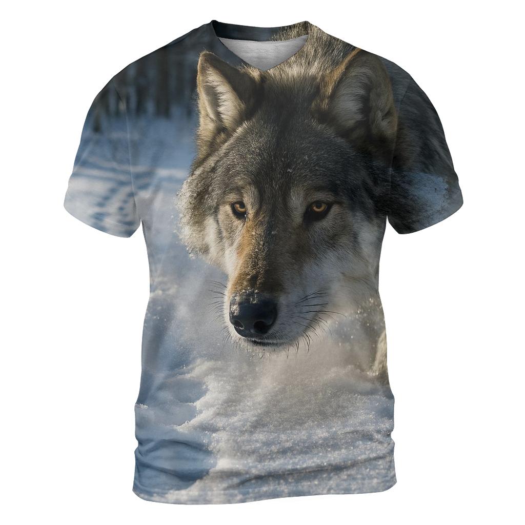 Snow Trail Tracking Study unique graphic print tees