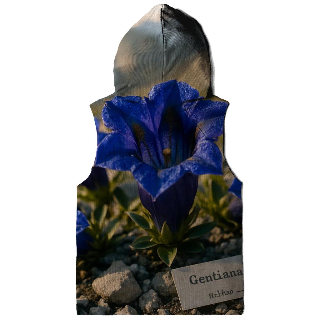 Alpine Gentian Meadow Study graphic hoodies