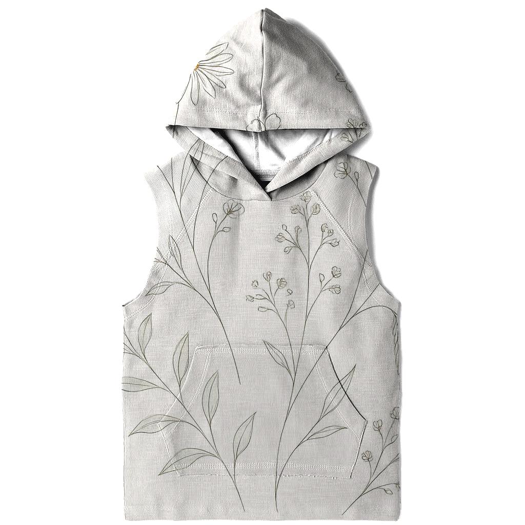 Botanical Line Bloom zip-up hoodies