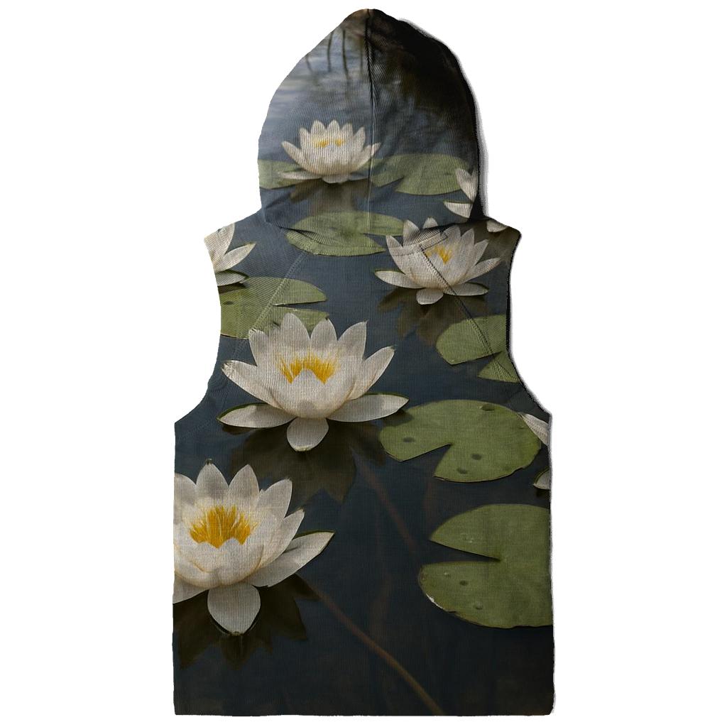 Riverbank Water Lily Survey printed hoodies