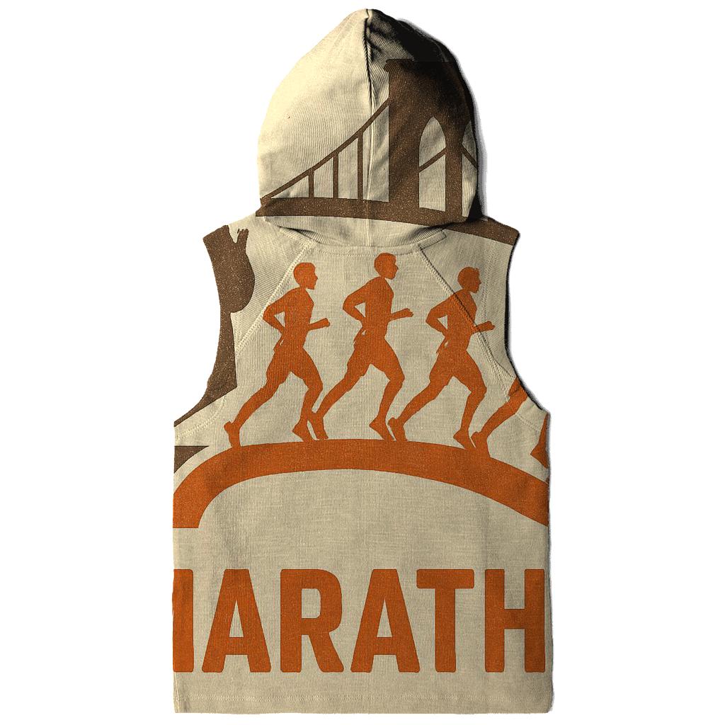Vintage Marathon Route printed hoodies