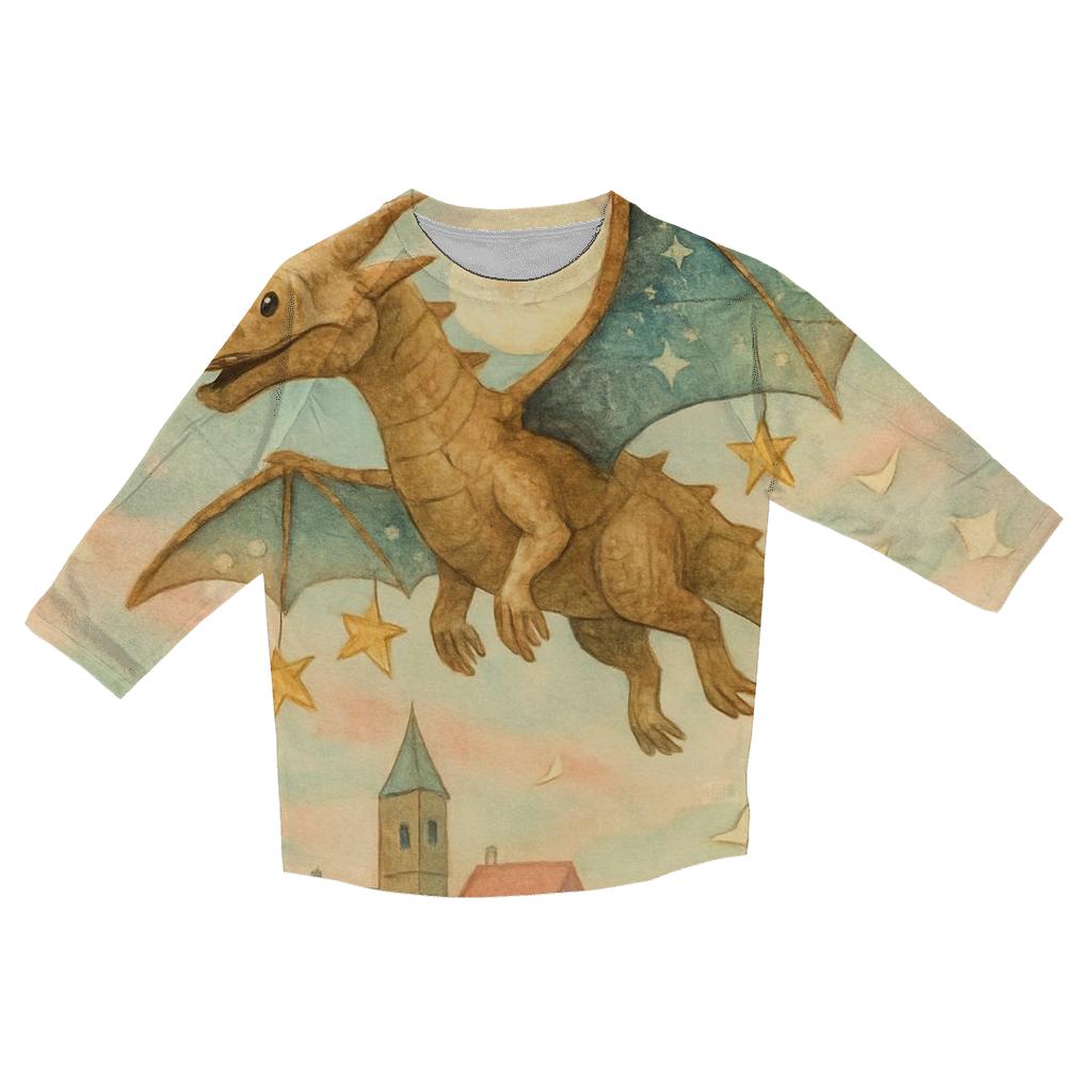 Paper Kite Dragon custom 3/4 sleeve shirts