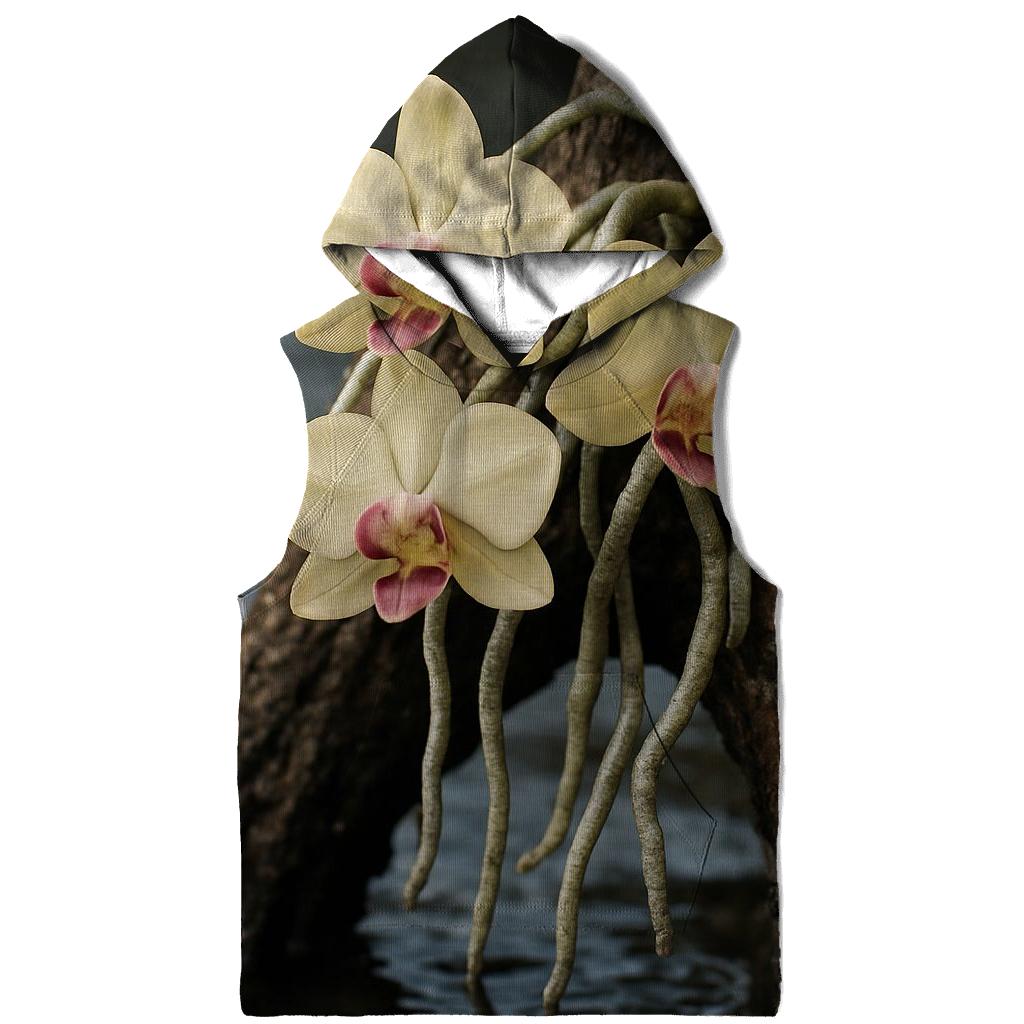 Mangrove Orchid Tidepool Contrast pullover hoodies