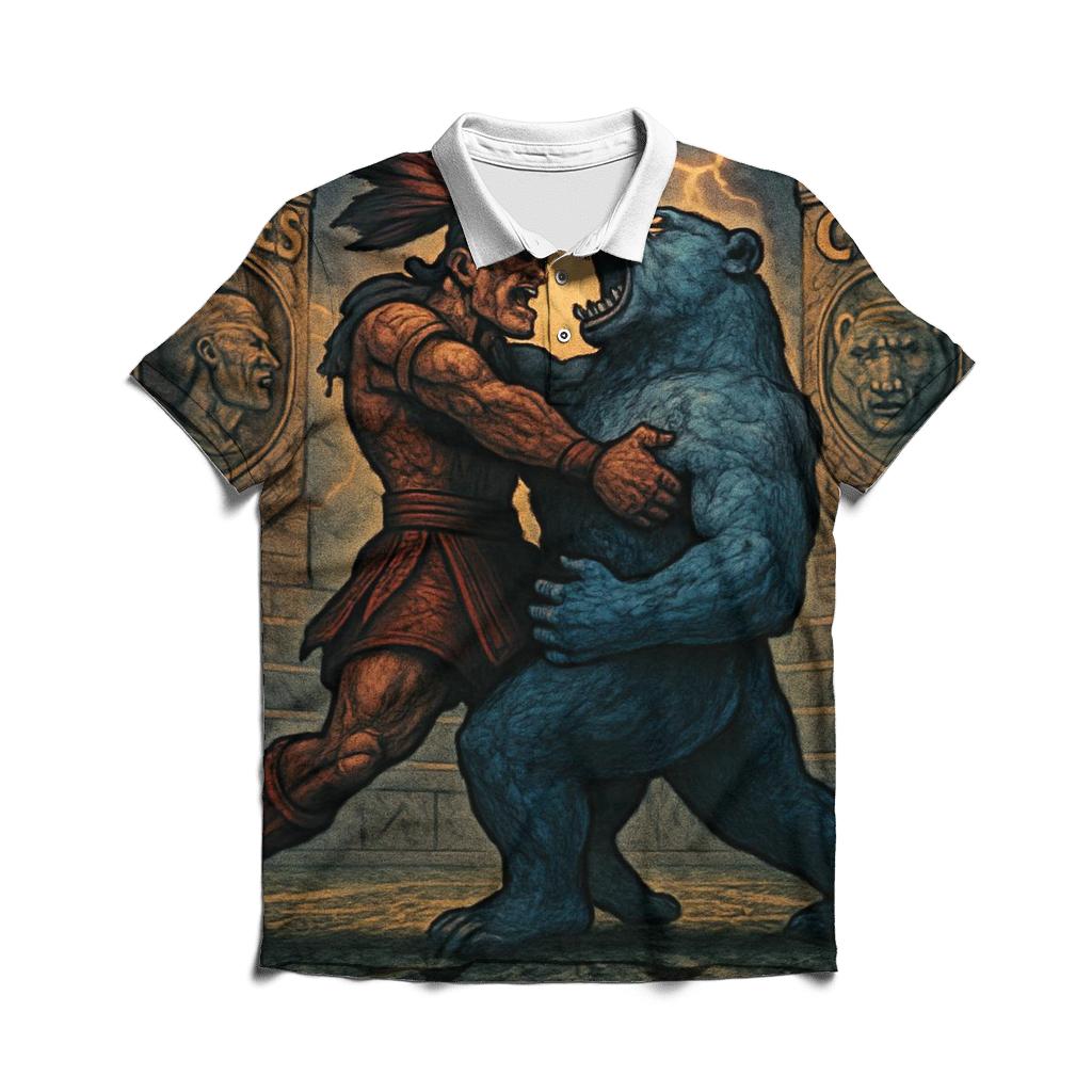 Mythic Braves Bears Duel personalized polo shirts