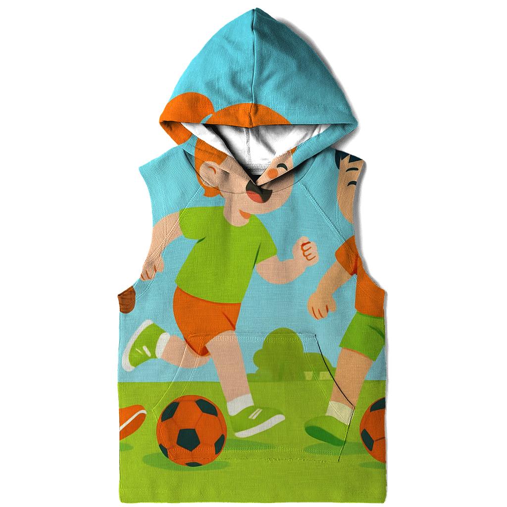 Children Soccer Playground lightweight hoodies
