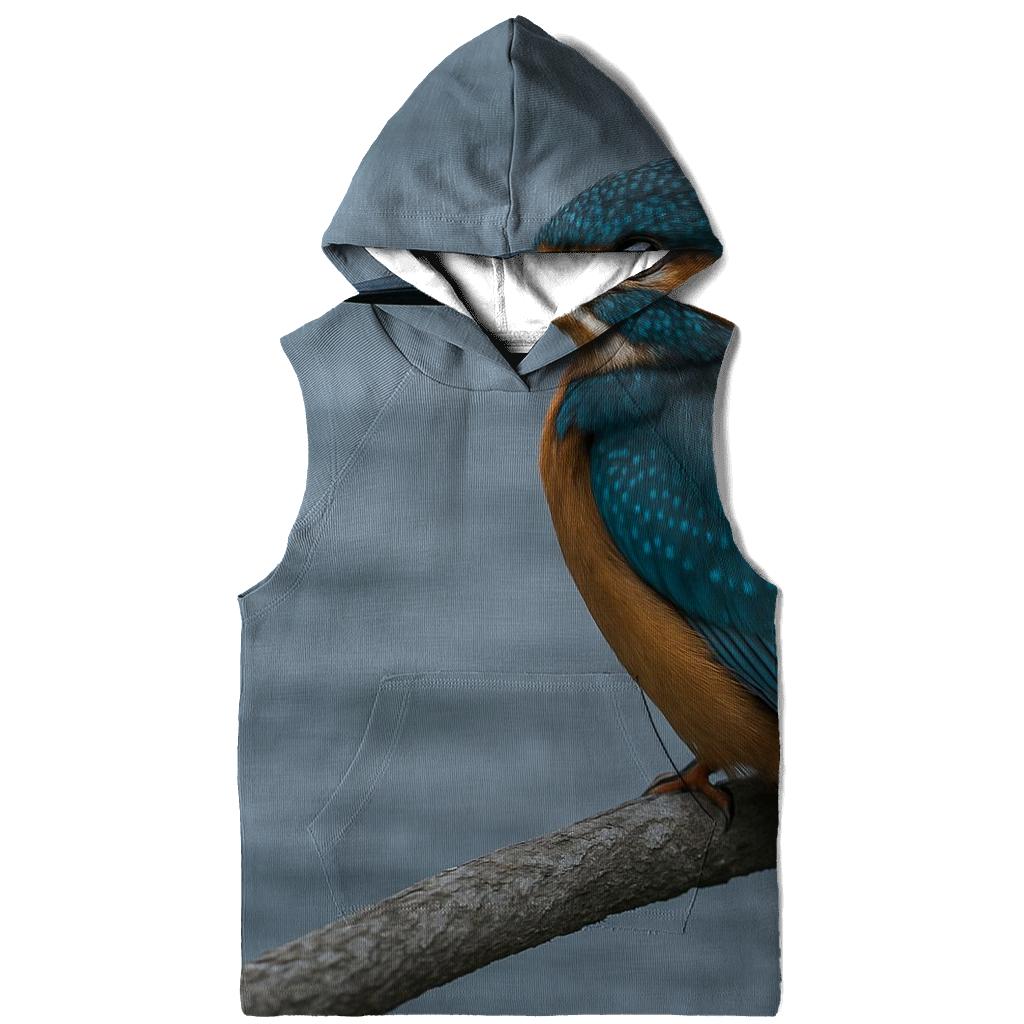 River Bend Ambush — Common Kingfisher premium hoodies