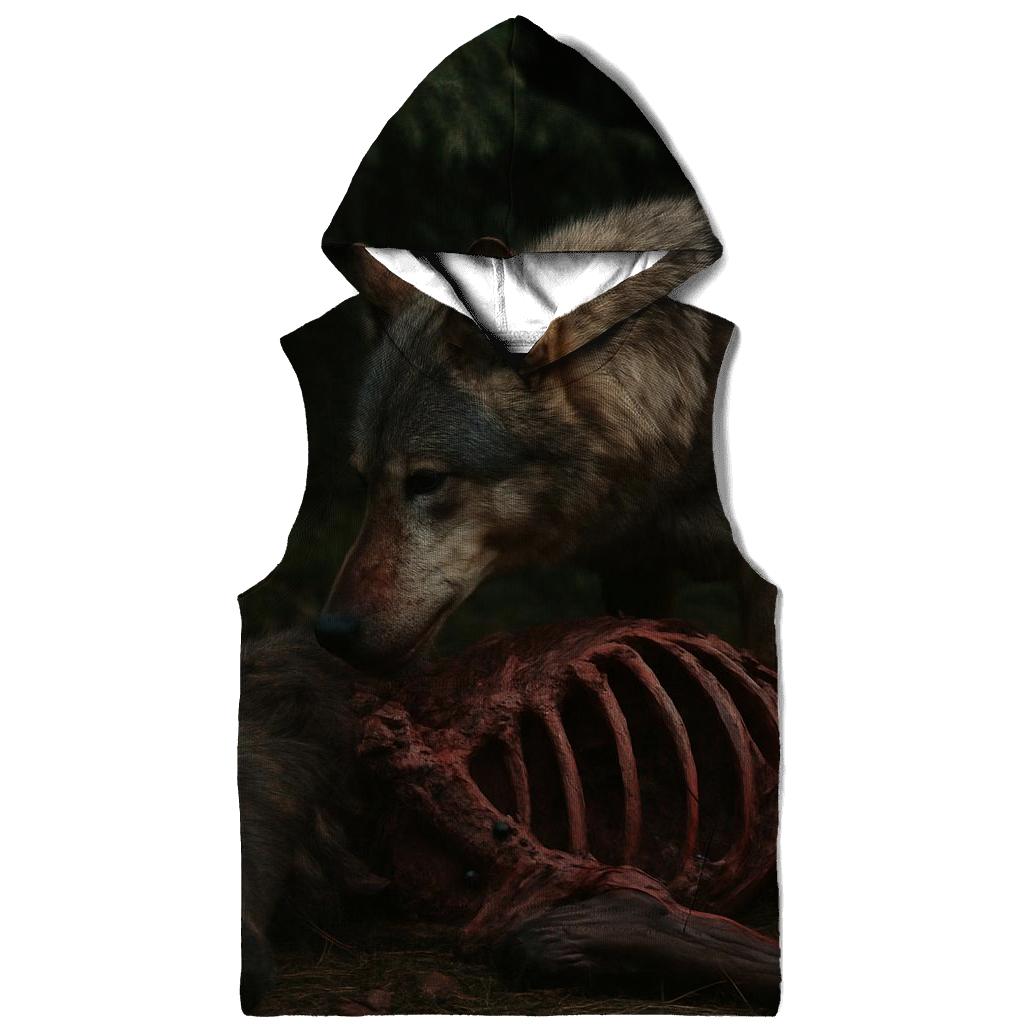 Forest Scavenger At Dusk embroidered hoodies