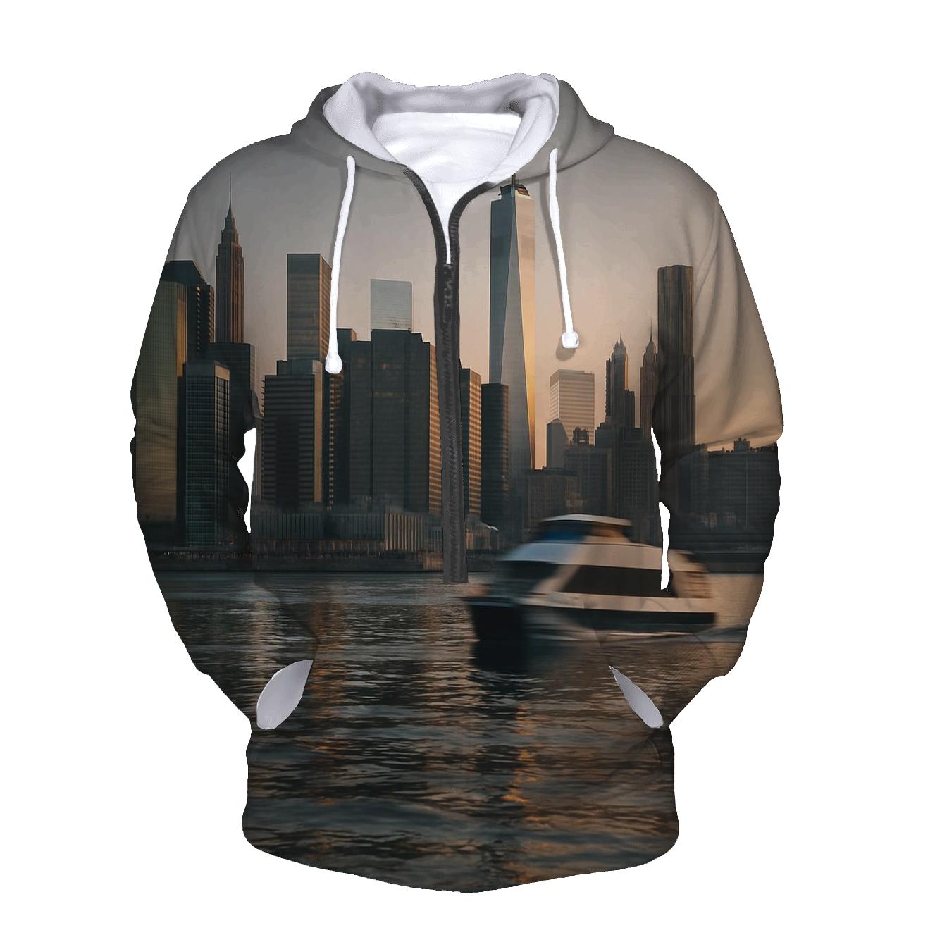 Sunrise Reflections Over Lower Manhattan custom hoodies