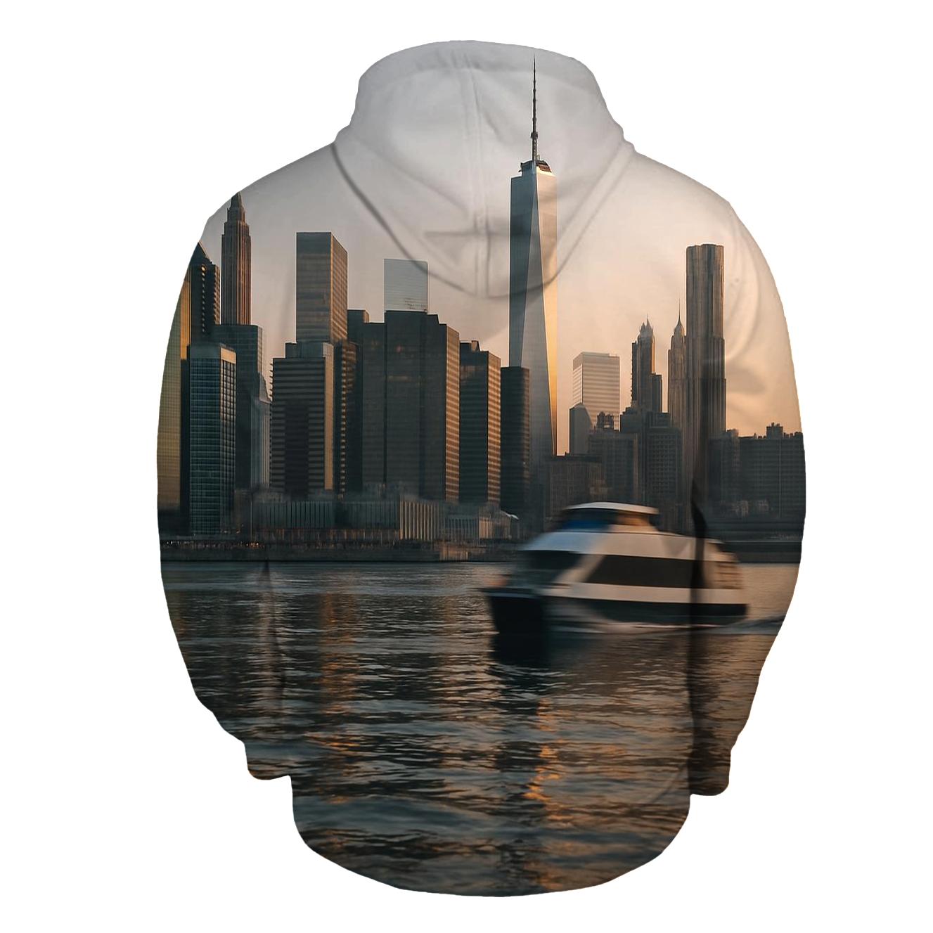 Sunrise Reflections Over Lower Manhattan custom hoodies