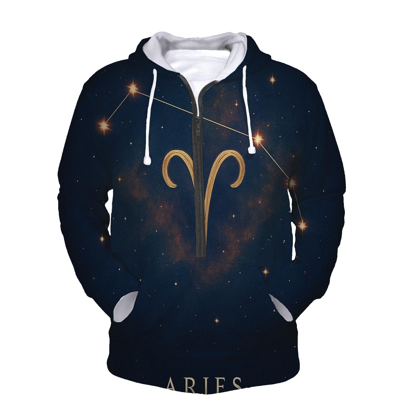 Celestial Aries Constellation Map custom hoodies