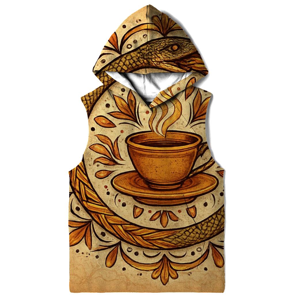 Saffron Ouroboros Mandala printed hoodies