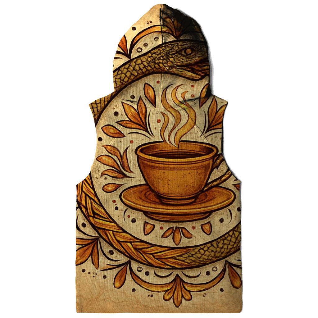 Saffron Ouroboros Mandala printed hoodies