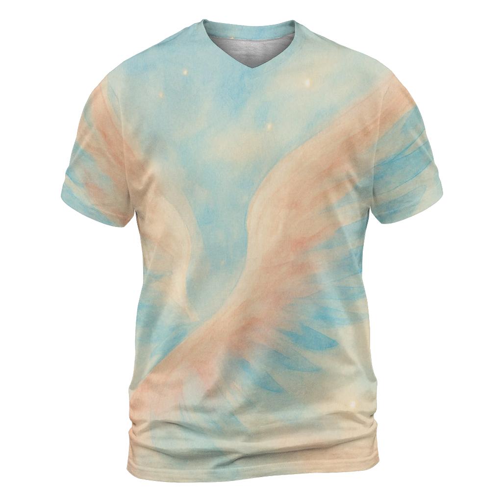 Peaceful Wings creative print fashion shirts