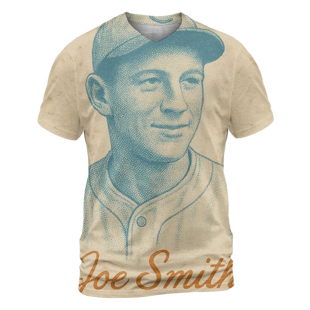 Old School Baseball Card Portrait statement graphic shirts