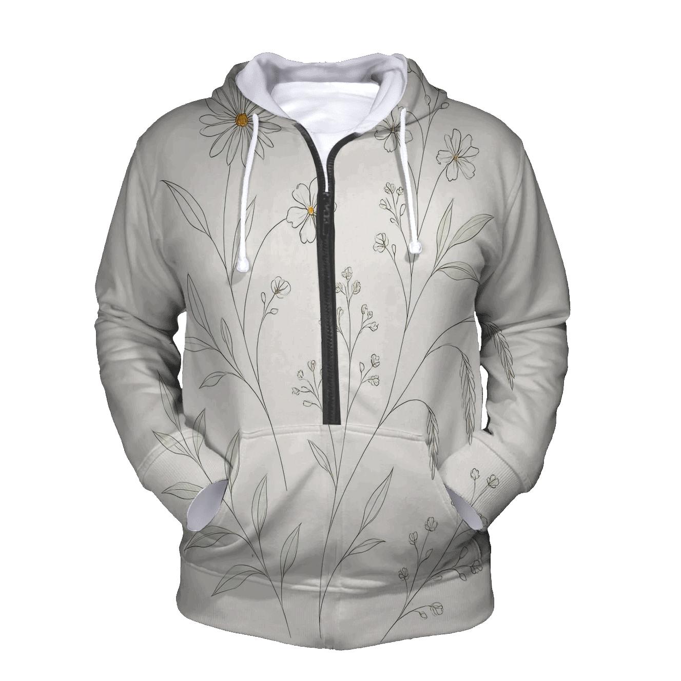 Botanical Line Bloom heavyweight hoodies