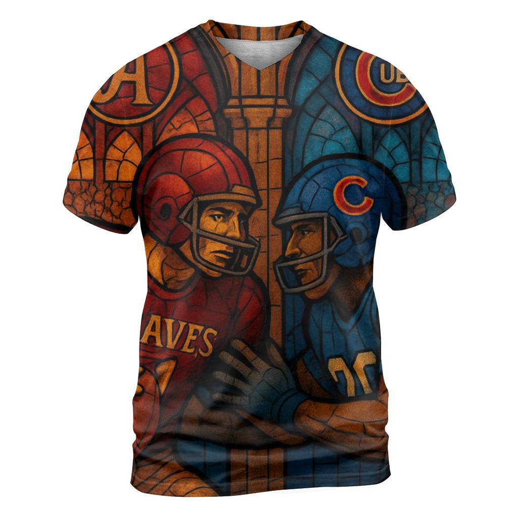Historic Rivalry Mosaic creative print fashion shirts
