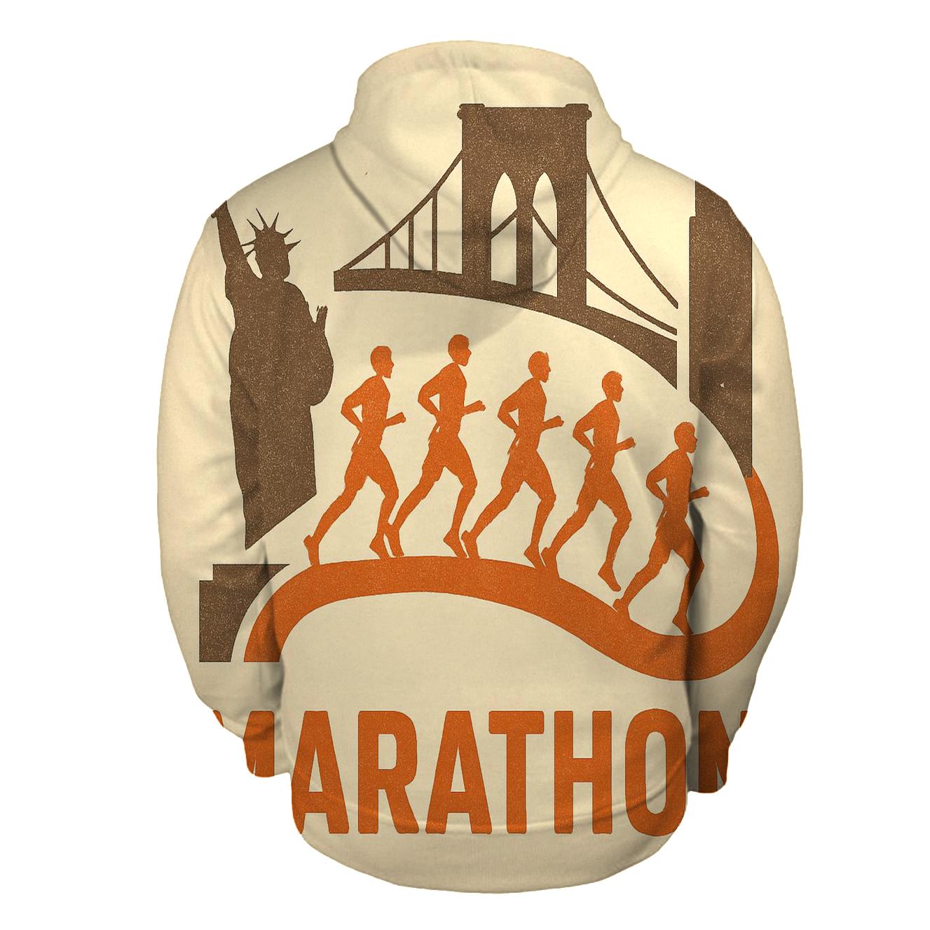 Vintage Marathon Route hoodies fashion