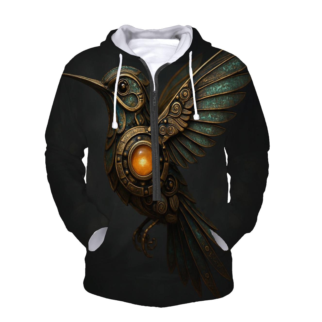 Mechanical Hummingbird embroidered hoodies