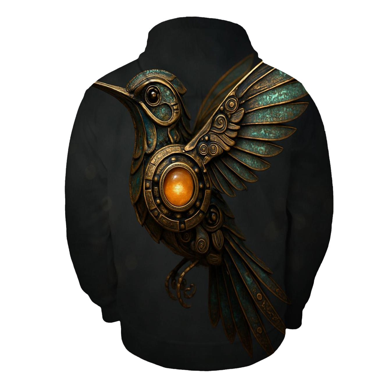 Mechanical Hummingbird embroidered hoodies